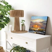 Gemideki Kaptan Günbatımı Kanvas Tablo thumbnail 3