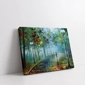 Park Yolunda Yürüyüş Kanvas Tablo thumbnail 2