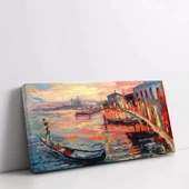 Venedik'in Akşam Yansımaları Kanvas Tablo thumbnail 2