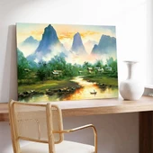 Uzak Dağlar Kanvas Tablo thumbnail 3