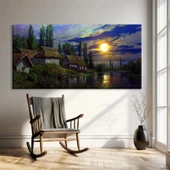 Kırsal Günbatımı Kanvas Tablo thumbnail 1