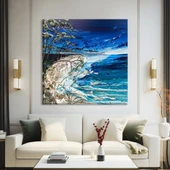 Fırtınalı Deniz Feneri Kanvas Tablo thumbnail 1