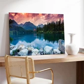 Alpenglow Gölü Kanvas Tablo thumbnail 3