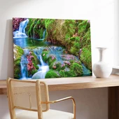 Yemyeşil Şelale Kanvas Tablo thumbnail 3