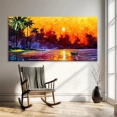 Tropik Günbatımı Kanvas Tablo thumbnail 1