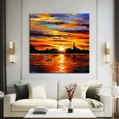 Yansıyan Günbatımı Kanvas Tablo thumbnail 1