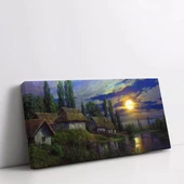 Kırsal Günbatımı Kanvas Tablo thumbnail 2