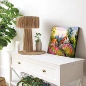 Kır Evi Bahçesi Kanvas Tablo thumbnail 3