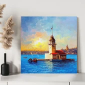 Majestik Kız Kulesi Kanvas Tablo thumbnail 3