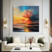 Günbatımı Yangını Kanvas Tablo thumbnail 1