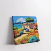 Rengarenk Bahçe Evi Kanvas Tablo thumbnail 2