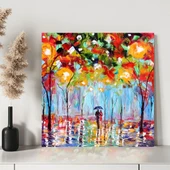 Yağmur Altında Renkler Kanvas Tablo thumbnail 3