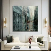 Şehir Yağmuru Kanvas Tablo thumbnail 1
