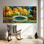 Renkli Orman Yansıması Kanvas Tablo thumbnail 1