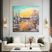 Kış Güneşi Kanvas Tablo thumbnail 1