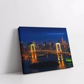 Şehir Işıkları Köprü Kanvas Tablo thumbnail 2