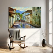 Antik Köy Yağmuru Kanvas Tablo thumbnail 1