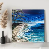 Fırtınalı Deniz Feneri Kanvas Tablo thumbnail 3