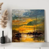 Limanın Altın Saati Kanvas Tablo thumbnail 3