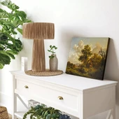 Alacakaranlıkta Kırsal Kanvas Tablo thumbnail 3