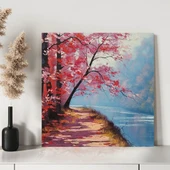 Kiraz Çiçeği Yolu Kanvas Tablo thumbnail 3