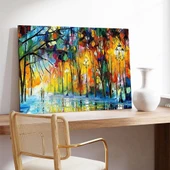 Renkli Park Yolu Kanvas Tablo thumbnail 3