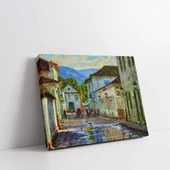 Antik Köy Yağmuru Kanvas Tablo thumbnail 2