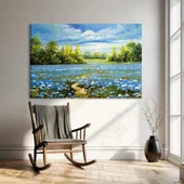 Nehir Kenarı Cenneti Kanvas Tablo thumbnail 1