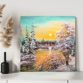 Kış Güneşi Kanvas Tablo thumbnail 3