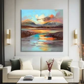 Alacakaranlık Dağları Kanvas Tablo thumbnail 1