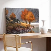 Sonbaharın Altın Yansımaları Kanvas Tablo thumbnail 3