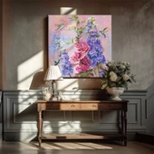 Rengarenk Çiçekler Kanvas Tablo thumbnail 1