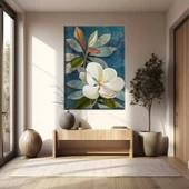 Beyaz Lotus Kanvas Tablo thumbnail 1