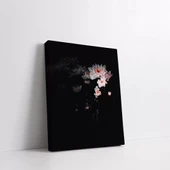 Soyut Beyaz Çiçek Kanvas Tablo thumbnail 2