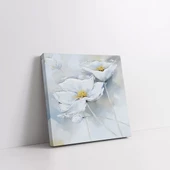 Beyaz Çiçekler Kanvas Tablo thumbnail 2