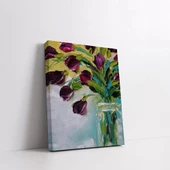 Saksıda Menekşeler Kanvas Tablo thumbnail 2