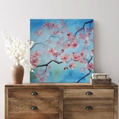 Pembe Çiçekler Kanvas Tablo thumbnail 3