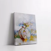 Çiçekler ve Bisiklet Kanvas Tablo thumbnail 2