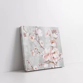 Beyaz Çiçek Desenli Kanvas Tablo thumbnail 2