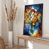 Rengarenk Çiçekler Kanvas Tablo thumbnail 3