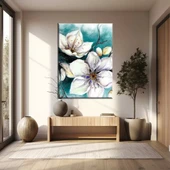 İnci Çiçekleri Kanvas Tablo thumbnail 1