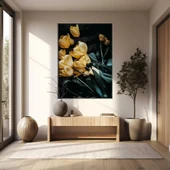 Soyut Sarı Laleler Kanvas Tablo thumbnail 1