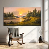 Vadide Gün Batımı Kanvas Tablo thumbnail 1