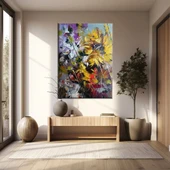 Dekoratif Çiçekler Kanvas Tablo thumbnail 1