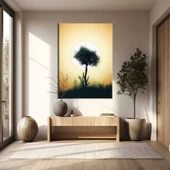 Yalnız Ağaç Kanvas Tablo thumbnail 1