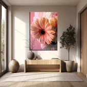 Pembe Çiçek Kanvas Tablo thumbnail 1