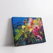Soyut Çiçekler Bahçesi Kanvas Tablo thumbnail 2
