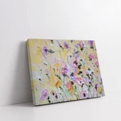 Pembe Beyaz Çiçekler Kanvas Tablo thumbnail 2