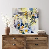 Mavi Çiçekler Kanvas Tablo thumbnail 3