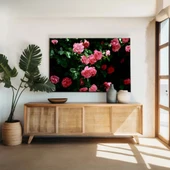 Pembe Gül Çiçekleri Kanvas Tablo thumbnail 1